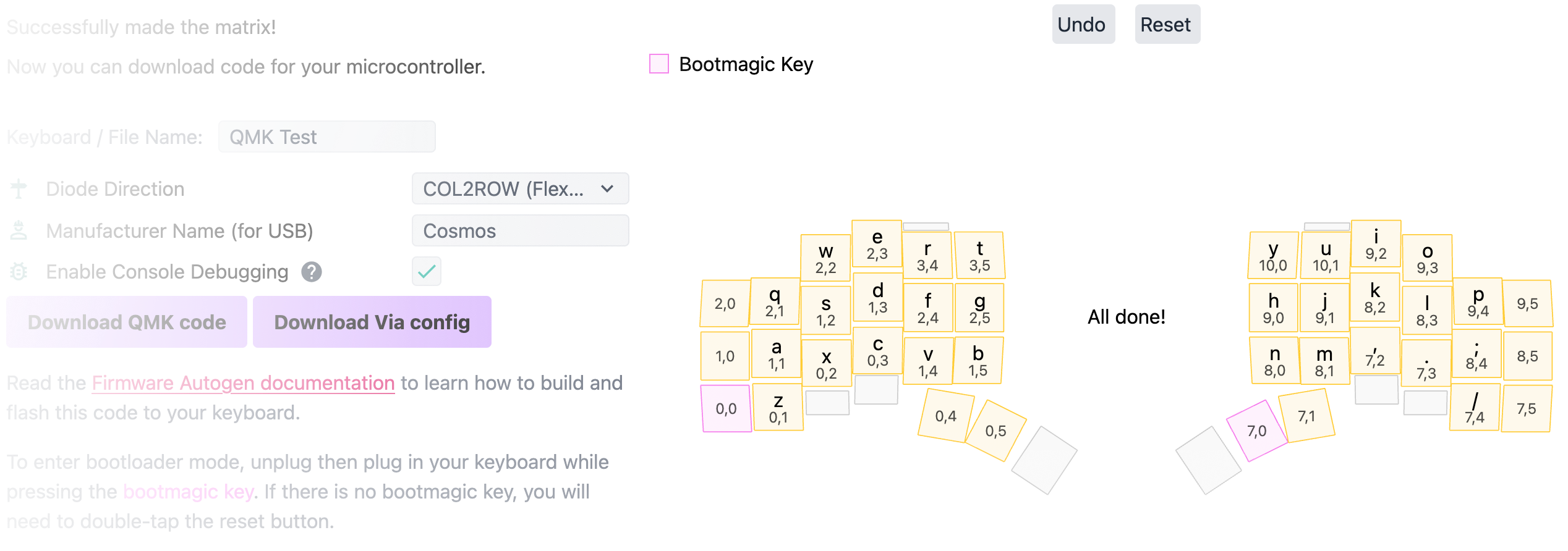 QMK Firmware Generation